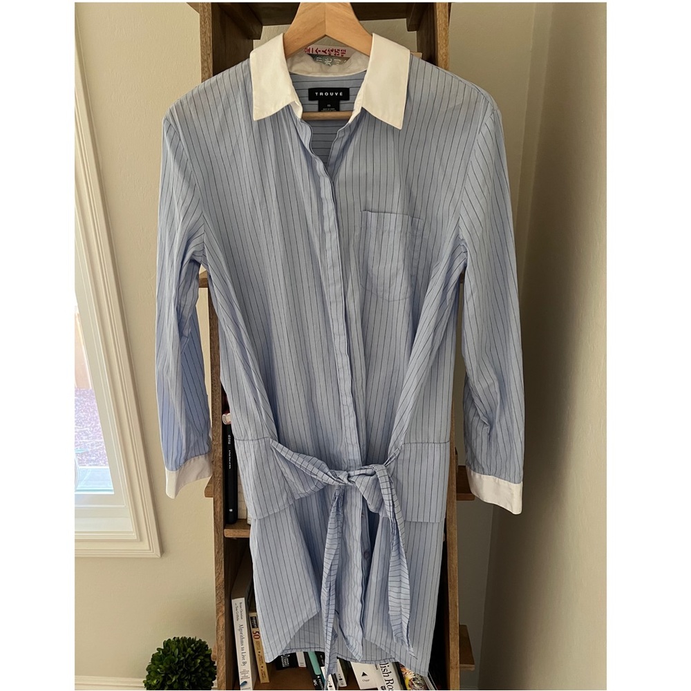 Trouve blue shirt dress